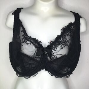 NWT Lise Charmel Sexy Luxury French Designed Bra Noire Diamant 38G